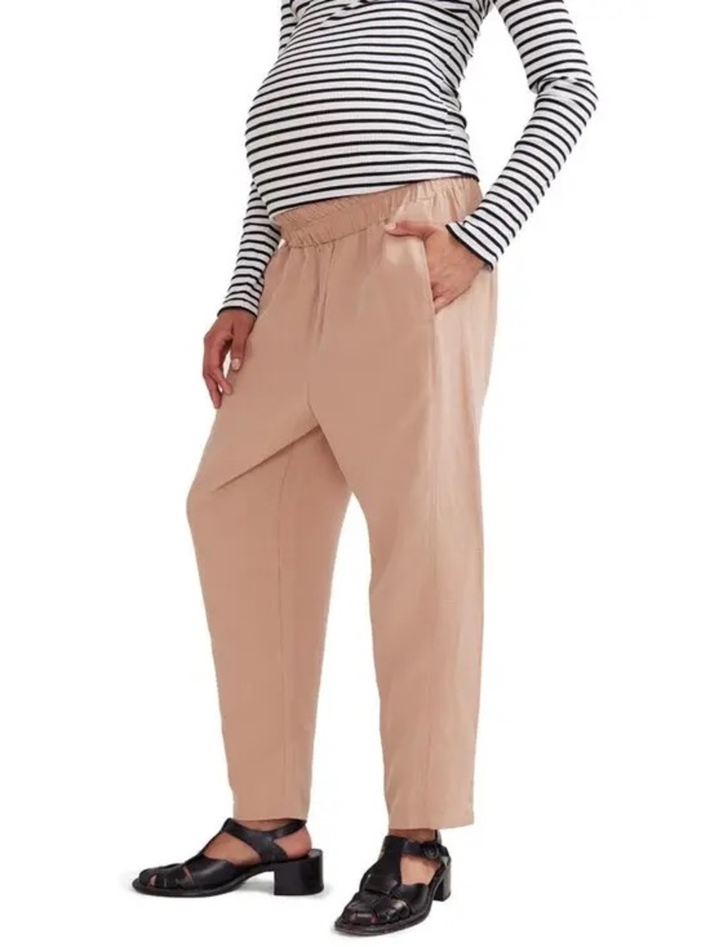 HATCH- Maternity Asher under belly bump Pants - Beige sz 2 Med
